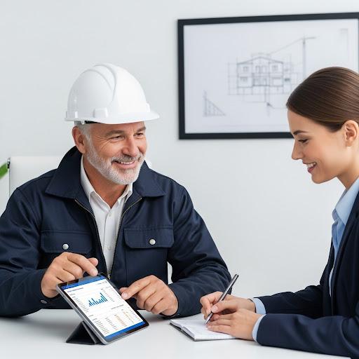 Image of business owner with accountant
