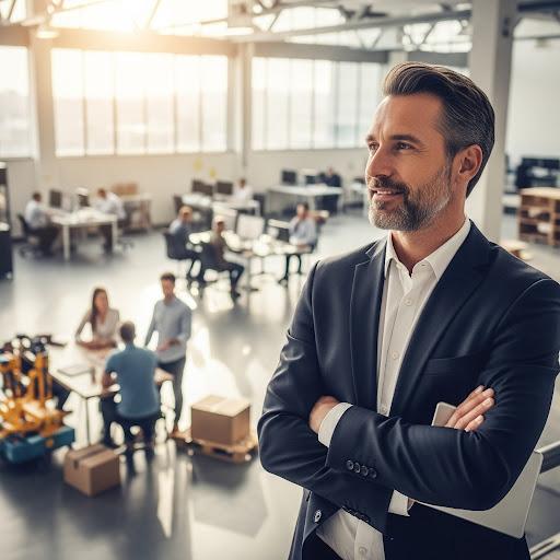 Image of business owner seeing that all is running smooth